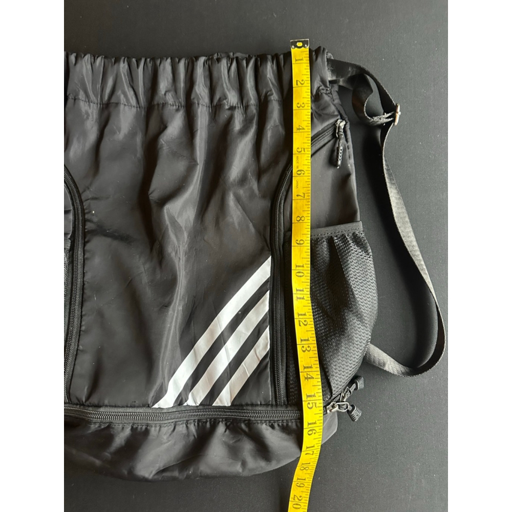 Basketball Black & White Drawstring Backpack - Picture 5 of 8